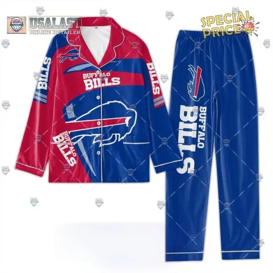 Discover Bills Blue Red Premium Pajamas Set