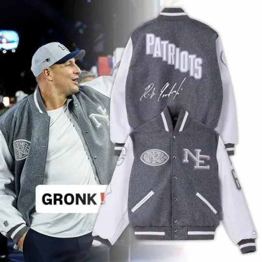 Discover Print Patriots Gronk Style Baseball Jacket for This Season