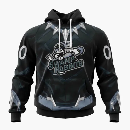 Personalized Greenville Swamp Rabbits Hoodie Special Black Panther
