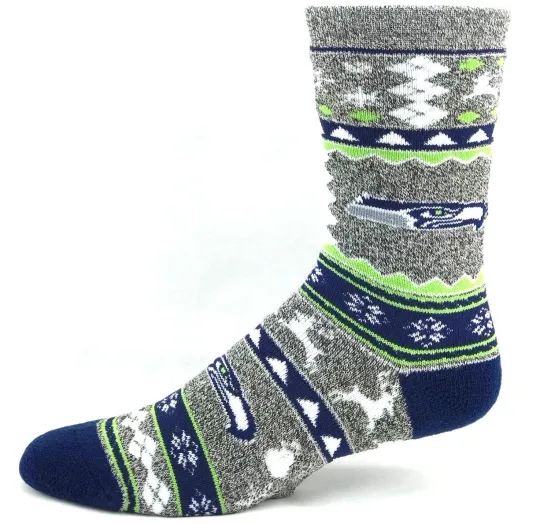 Seattle Seahawks Football Holiday Socks