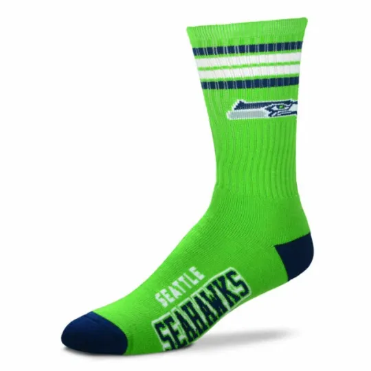 Seattle Seahawks Green 4 Stripe Deuce Socks
