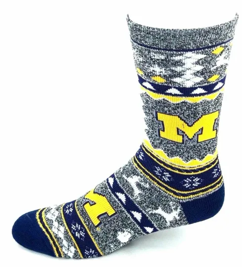 Discover Michigan Wolverines Holiday Socks