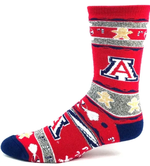 Discover Arizonna Wildcats Christmas Gingerbread Socks