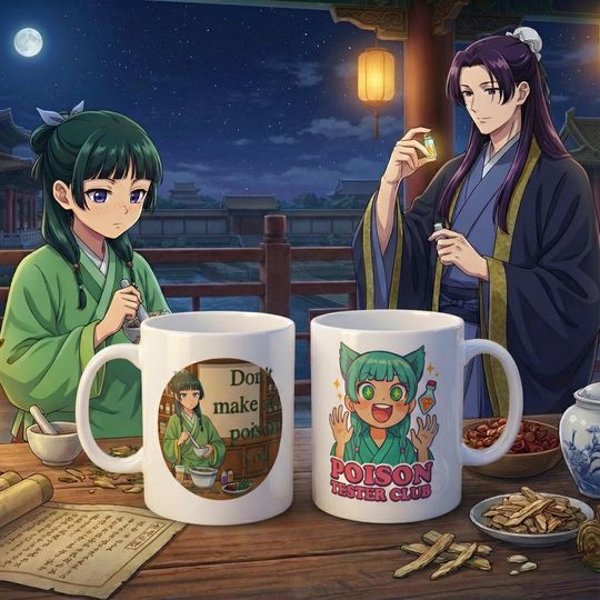 Discover Multi Listing - "Poison Tester Club" & "Dont Make Me Poison You" Mug - Cute Anime Ceramic Cup - Funny Apothecary Diaries Gift