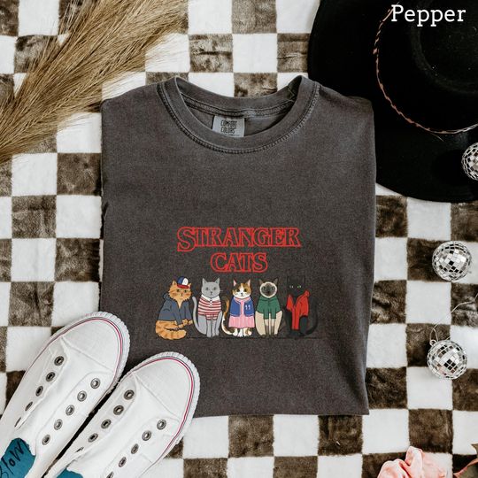 Stranger Things Shirt, Stranger Cats Shirt, Stranger Things Merch, Stranger Things Cats Shirt, Stranger Things Gift