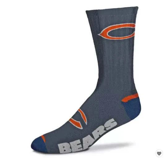 Chicago Bears Football Men's Socks - Charcoal Large