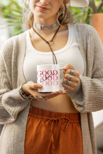 Discover Good V Ceramic Coffee Mug  Positive Affirmations (11oz)