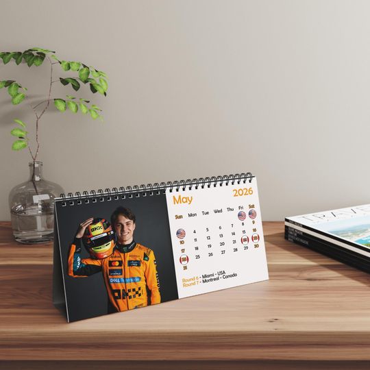 Discover 2026 Oscar Piastri Desk Calendar | 2026 Desk Calendar | Oscar Piastri