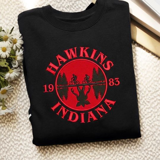 Discover Hawskin Indiana Sweatshirt,Upside Down Shirt,Movie Lover Shirt, Movie Fan Gift