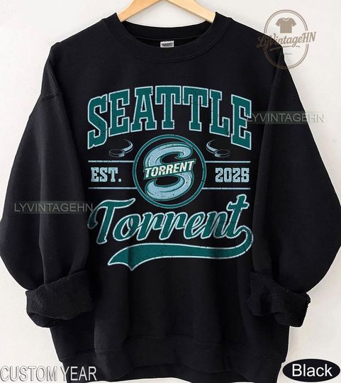 Discover Seattle Torrent Sweatshirt, Vintage Crewneck, Seattle Hockey Fan Top, Women's Hockey Sweatshirt, Retro 90s Torrent Sweatshirt
