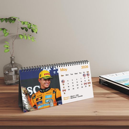 2026 Lando Norris Desk Calendar | 2026 Desk Calendar | Lando Norris