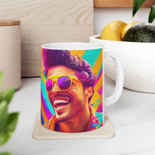 Discover Happy Smiling Ceramic Mug for Kitchen & Dining