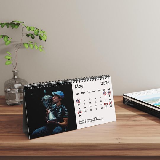 Discover 2026 Kimi Antonelli Desk Calendar | 2026 Desk Calendar | Kimi Antonelli