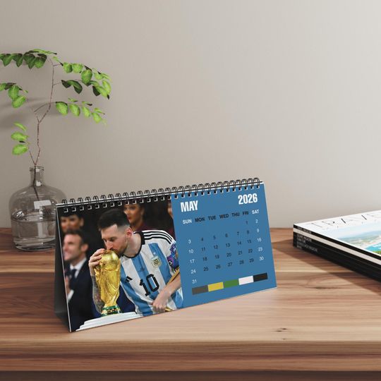 2026 Lionel Messi Desk Calendar | 2026 Desk Calendar | Lionel Messi | Argentina Player | Football Calendar | Football Poster