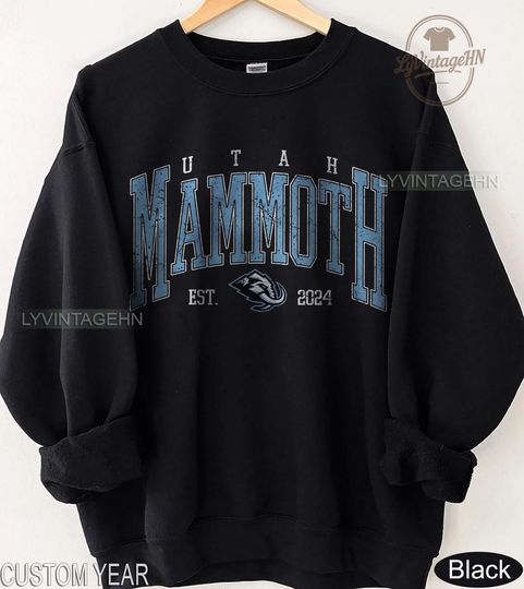 Discover Vintage Utah Mammoth Sweatshirt, Youth Mammoth Sweatshirt, Hockey Mom Christmas Sweater