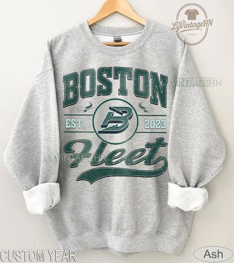 Discover Boston Fleet Sweatshirt, Vintage Crewneck, Boston Hockey Fan Shirt, Women’s Hockey Sweatshirt, Retro 90s Fleet Sweatshirt