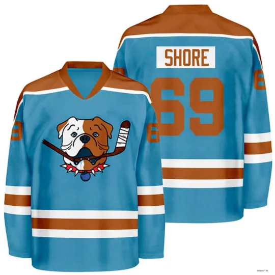 Discover Personalize Shoresy 69 Sudbury Blueberry Bull dog Hockey Shirt Royal Print All