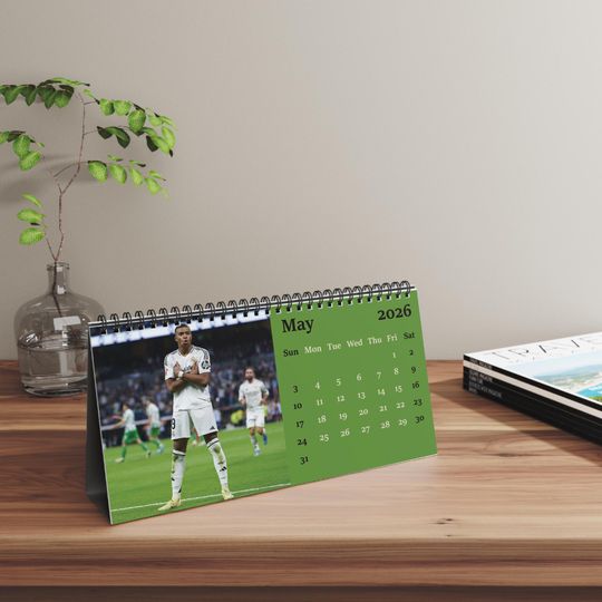 Discover 2026 Kylian Mbappe Desk Calendar | 2026 Desk Calendar | Kylian Mbappe | Football Player | Football Calendar | France Player