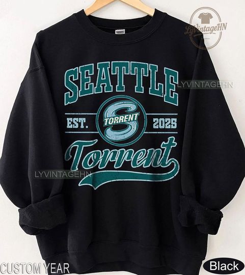 Discover Vintage Seattle Torrent Sweatshirt, Torrent Hockey Fan T-Shirt, Women's Hockey Sweatshirt, Retro 90s Torrent Sweater