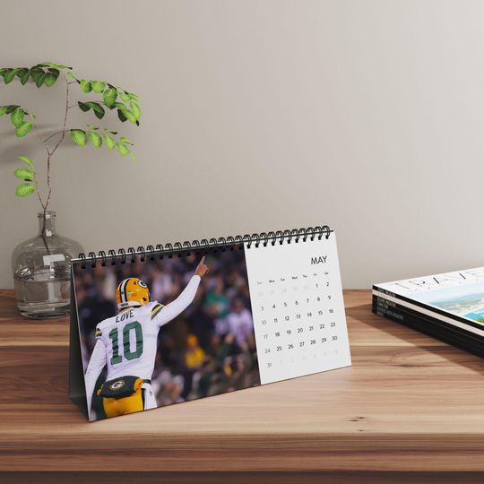 Discover 2026 Jordan Love Desk Calendar | 2026 Desk Calendar | Jordan Love | Jordan Love Calendar | Football Calendar | Football Poster