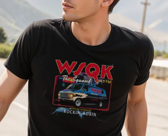 Discover ***NEW*** Stranger Things WSQK The Squawk Van T-shirt