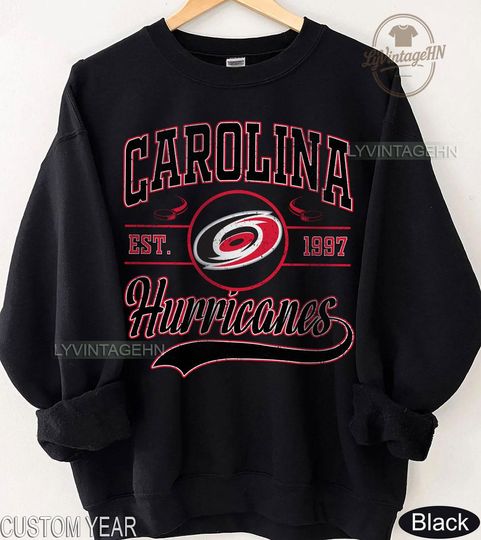Discover Carolina Hurricane Sweatshirt, Vintage Hockey Crewneck, Youth Hockey Sweater, Hockey Fan Gift
