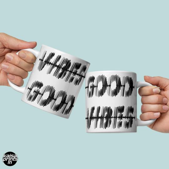 Discover Good V Mug, Motivational Mug, Good V Only Mug, Positive Energy Mug, Positive Vibes Mug, Inspirational Mug, Good Vibrations Mug