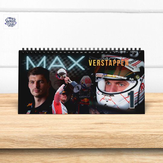 Discover Ver stappen-inspired Desktop Calendar 2026, Motorsports fan, Gift for Fans, Desk Organizer