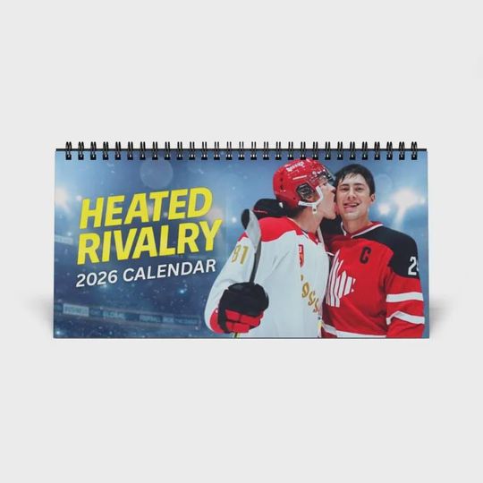 Discover Heated Rivalry 2026 Desktop Calendar Monthly Desk Calendar with 2026 Grid | LGBTQ+ Lovers Art Calendar