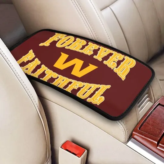 Discover Washington Redskins Car Armrest Cushion Auto forever faithful Car Box Cover Pad