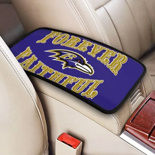 Discover Baltimore Football Car Armrest Cushion Auto forever faithful Car Box Cover Pad