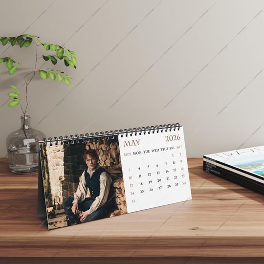Discover 2026 Outlander Desk Calendar | 2026 Desk Calendar | Outlander | Movie Calendar | 2026 Calendar | Caitrona Balfe | Sam Heughan