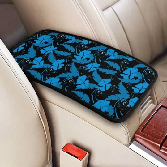 Discover Carolina Panthers Car Armrest Cushion Hawaiian Print Auto Car Box Cover Pad