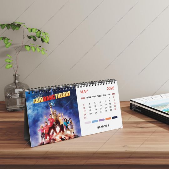 Discover 2026 The Big Bang Theory Desk Calendar | 2026 Desk Calendar | Sheldon Cooper | 2026 Calendar | TV Show Calendar |  Leonard Hofstadter