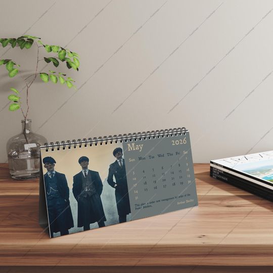 2026 Peaky Blinders Desk Calendar | 2026 Desk Calendar | Peaky Blinders | TV Show Calendar | Cillian Murphy | Shelby