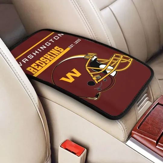 Discover Washington Redskins Car Armrest Cushion Auto helmet Car Box Cover Center Pad