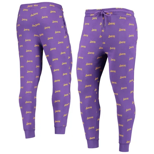 Discover The Wild Collective Los Angeles Lakers Allover Logo Jogger