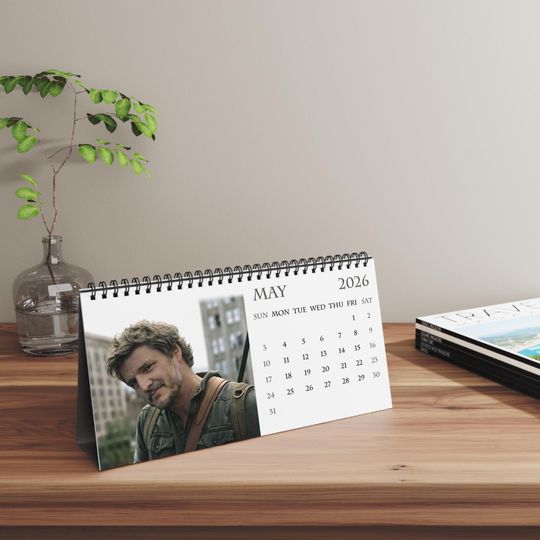 2026 Joel Miller Desk Calendar | 2026 Desk Calendar | Joel Miller | Movie Calendar | 2026 Calendar | Pedro Pascal | Bella Ramsey