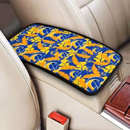 Discover Los Angeles Rams Car Armrest Cushion Hawaiian Print Auto Car Box Cover Pad