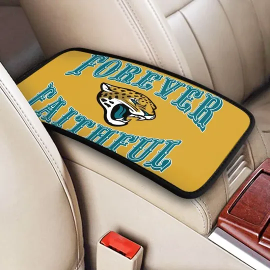 Discover Jacksonville Jaguars Car Armrest Cushion Auto forever faithful Car Box Cover Pad
