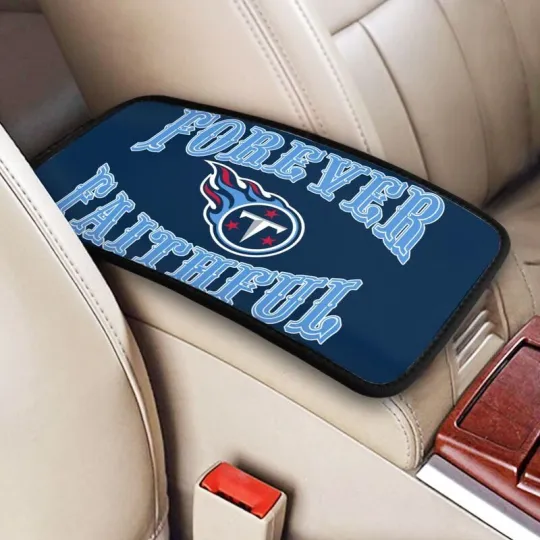 Discover Tennessee Titans Car Armrest Cushion Auto forever faithful Car Box Cover Pad
