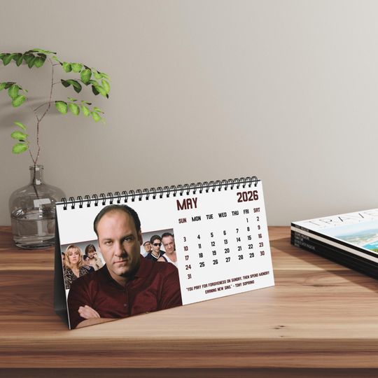 Discover 2026 The Sopranos Desk Calendar | 2026 Desk Calendar | The Sopranos | Movie Calendar | 2026 Calendar | James Gandolfini | Tony Soprano