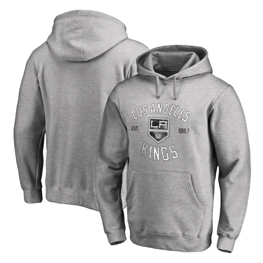 Discover Men's Ash Los Angeles Kings Heritage Hoodie