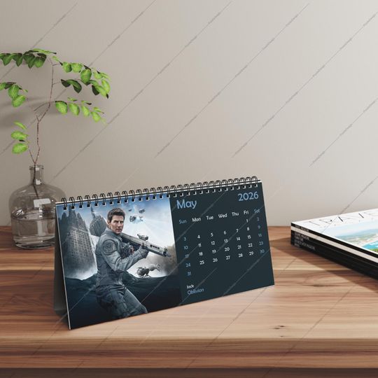 2026 Tom Cruise Desk Calendar | 2026 Desk Calendar | Tom Cruise | Movie Calendar | 2026 Calendar | Mission: Impossible | Jack Reacher