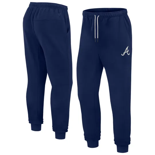 Unisex Fanatics Navy Atlanta Braves Fleece Joggers