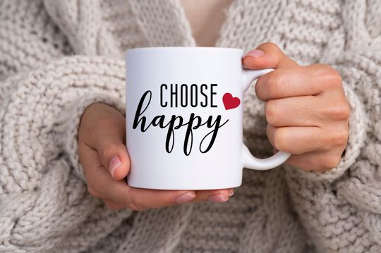 Discover Choose Happy Mug, Happy Mug, Inspirational Mug, Motivational, Happiness, Funny Mugs Gift, Happy Cup, Manifestation Mug, Coffee Mug, Mom Mugs