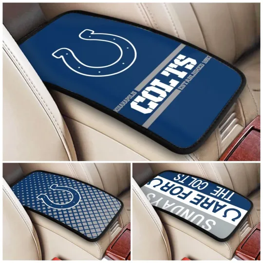 Discover New Indianapolis Football Car Armrest Cushion Auto Handrail Box Cover ,fans Gift