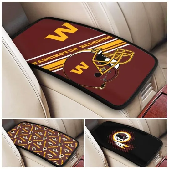 Discover Washington Redskin Car Armrest Cushion Auto Car Box Cover Center Pad,fans Gift