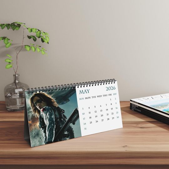 Discover 2026 Sebastian Stan Desk Calendar | 2026 Desk Calendar | Sebastian Stan | Movie Calendar | 2026 Calendar | BUCKYY Bn Barnes | Thunderbolts