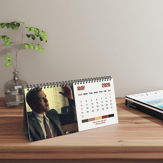 Discover 2026 Suits Desk Calendar | 2026 Desk Calendar | Suits | Movie Calendar | 2026 Calendar | Gabriel Macht | Rick Hoffman | Patrick J. Adams